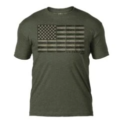 7.62 Design Veteran Bullet Flag Graphic T-Shirt.
