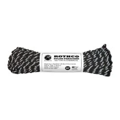Rothco 100 Ft. Nylon 550 Paracord Black Reflective Tracer.