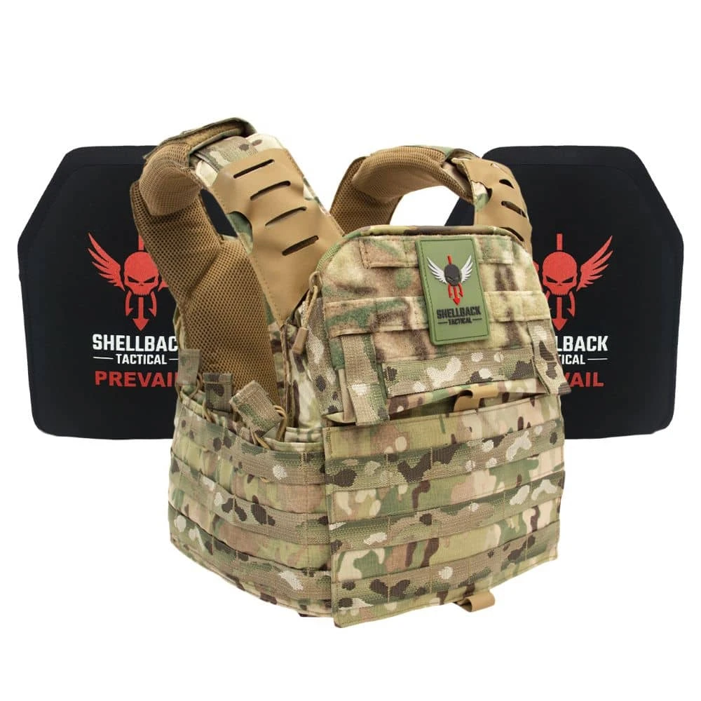 Shellback Tactical Banshee Elite 2.0 Lightweight Armor System with Level III LON-III-P Plates.