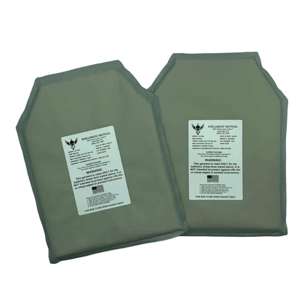 Shellback Tactical Level IIIA Model CLCIIIA Soft Armor Plate Backers.