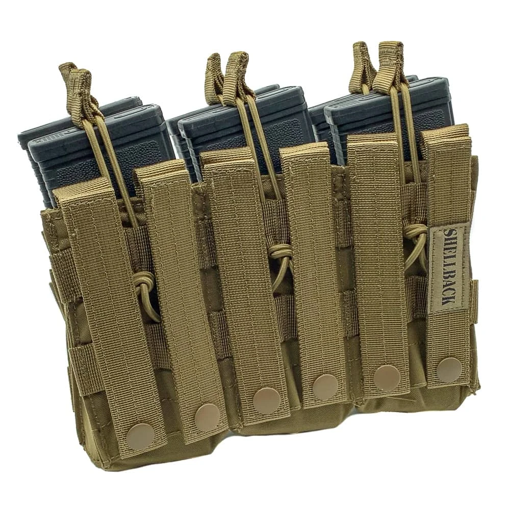 Shellback Tactical Triple Stacker Open Top M4 Mag Pouch.