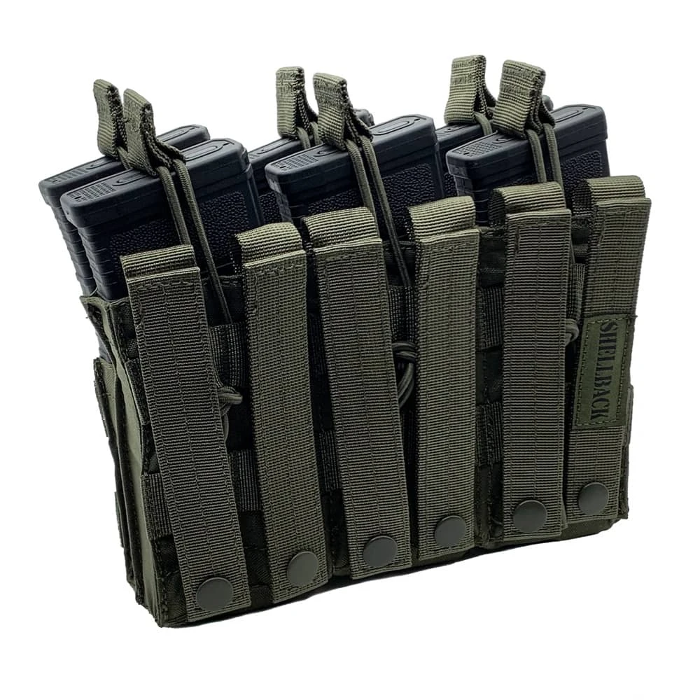 Shellback Tactical Triple Stacker Open Top M4 Mag Pouch.