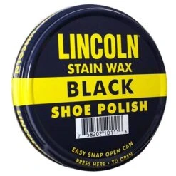 Lincoln 3 Oz Can Stain Wax Shoes Polish.