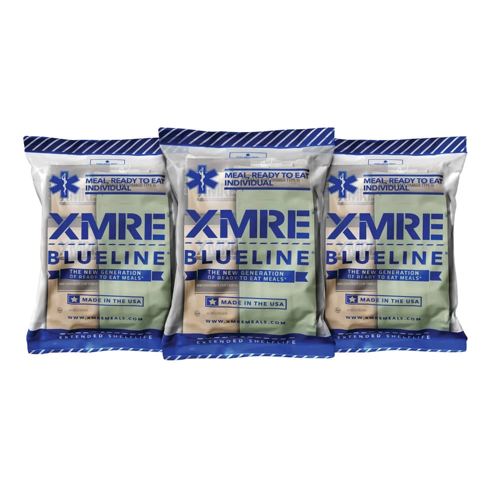 Rothco XMRE Blue Line Meals Without Heaters, 12 pack.